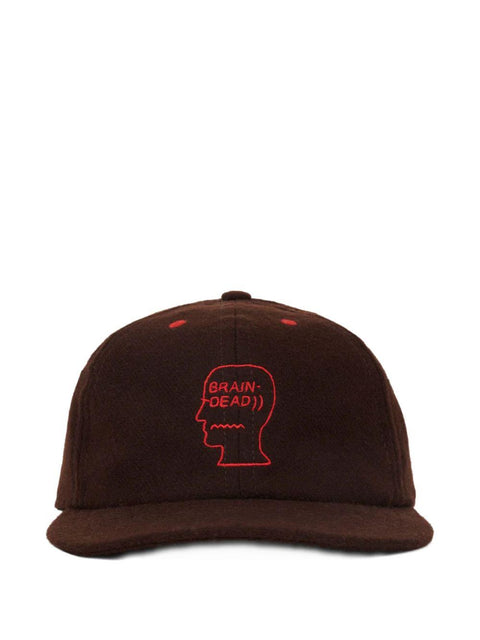 Cappello 6 Panel hat Logohead BDW24H010047 BURGUNDY BRAIN DEAD 
