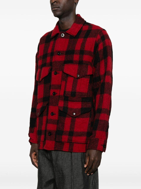 Overshirt in wool check WPJ009051 1RED JUNYA WATANABE 