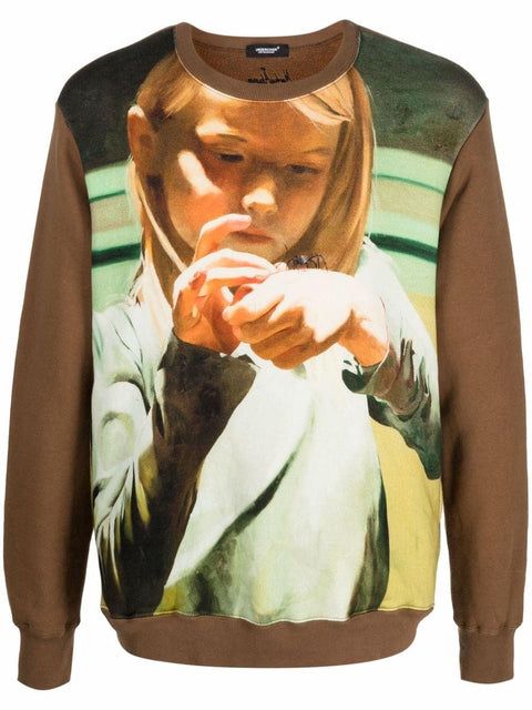 Felpa con stampa Undercover x Markus Akesson UC2A4804 BROWN UNDERCOVER 