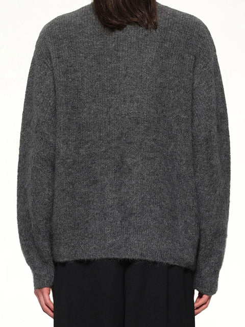 Maglia giro collo over con ricamo W253KN27 555G WOOYOUNGMI 