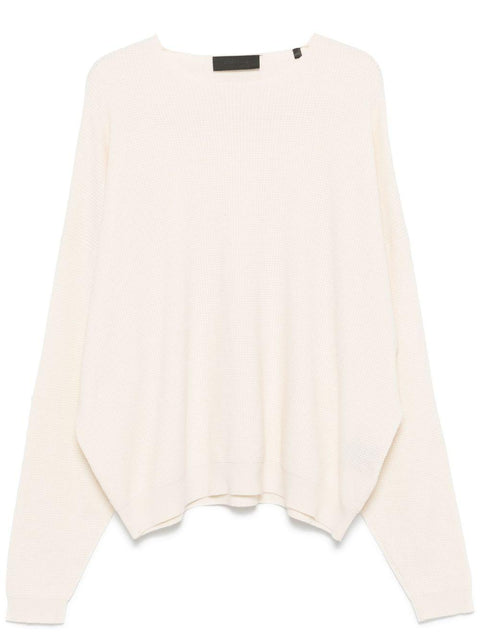 Maglione con lavorazione a nido d'ape