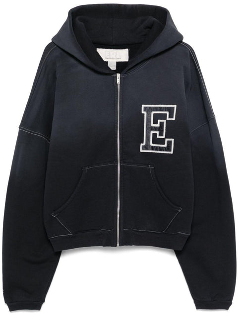 Felpa Varsity Oversized Zip-Up Hoodie Knit