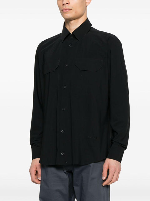 Camicia in tessuto tecnico laserato, regular fit