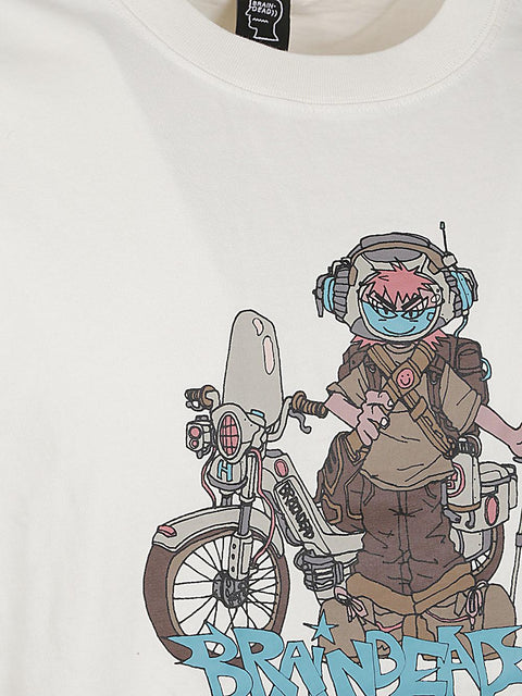 T-shirt con stampa T00003845WH NATURAL BRAIN DEAD 
