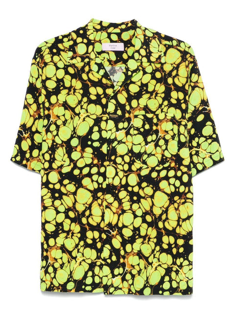 Camicia Bowling con stampa 404WS24416 GRN MARTINE ROSE 
