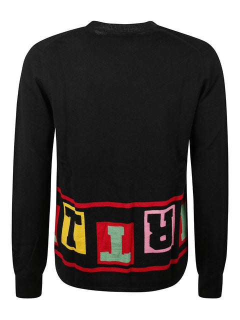 Maglione girocollo con scritta FPN001051 1BLACK COMME DES GARÇONS SHIRT 