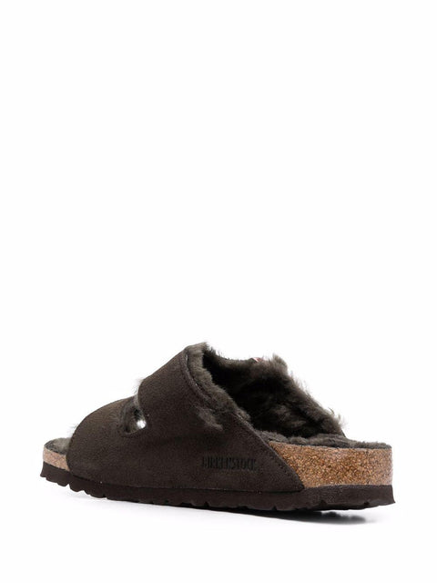 Ciabatta Shearling Arizona, pelle scamosciata