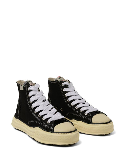 Sneaker High-Top originale in tela con suola colore vintage